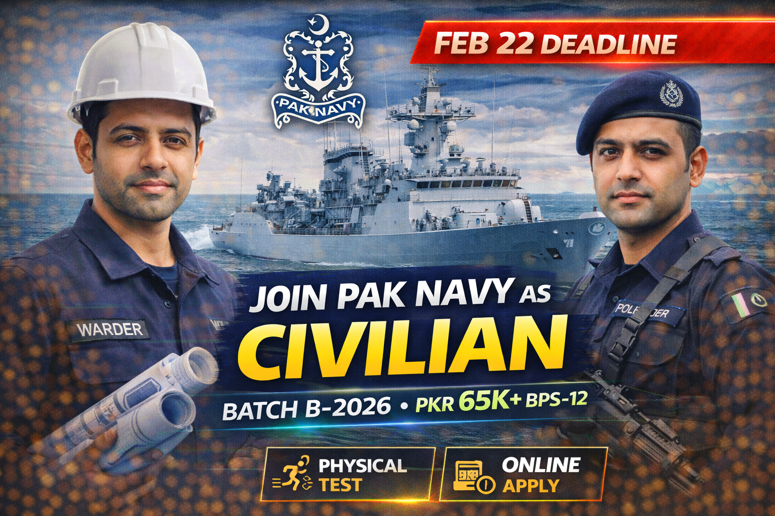 Join Pak Navy as Civilian (Batch B-2026)