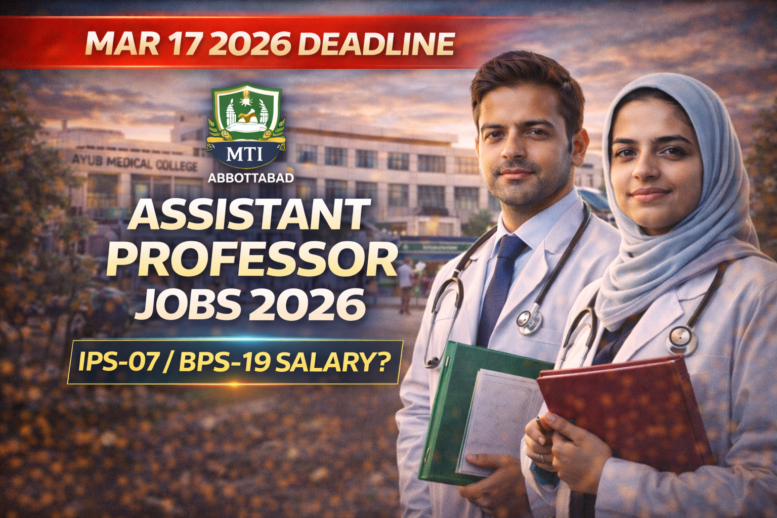 Latest MTI Abbottabad Assistant Professor Jobs 2026