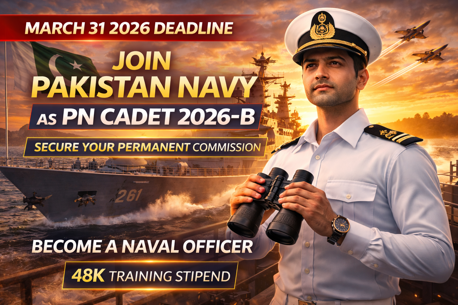 Latest Permanent Jobs In Pakistan Navy as PN Cadet 2026