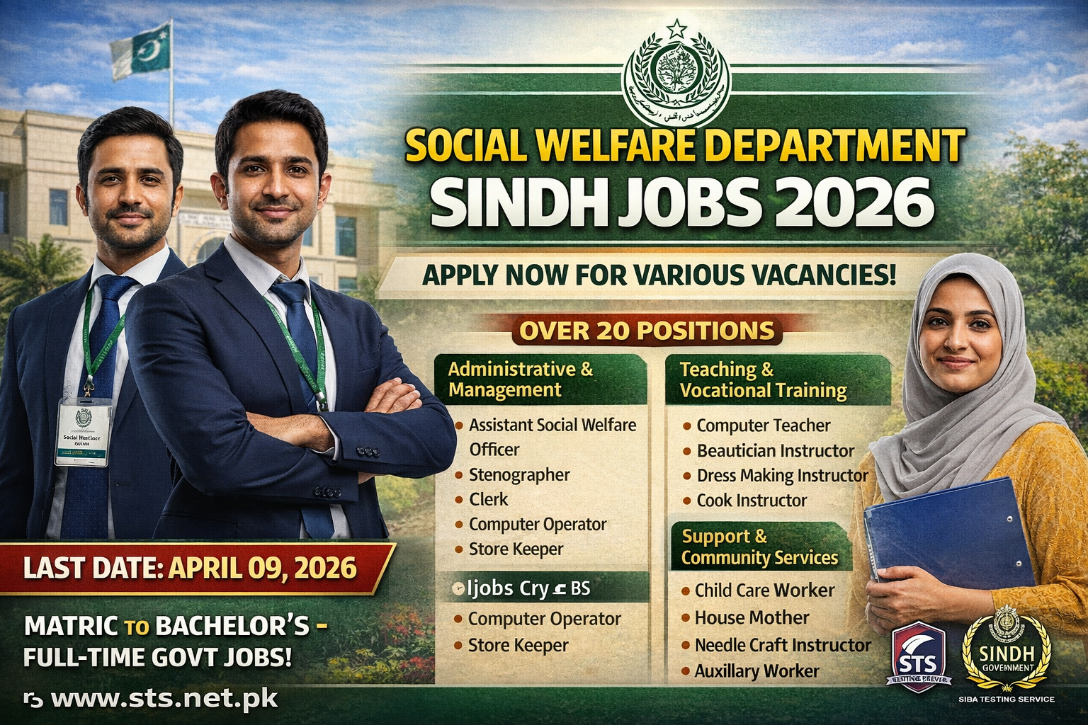 Sindh Social Welfare Department jobs 2026