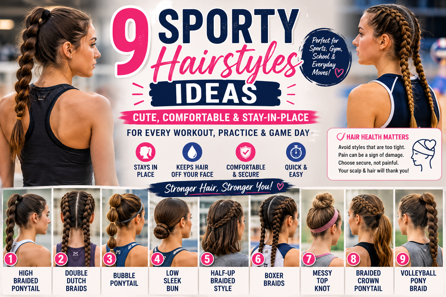 9 Sporty Hairstyles Ideas