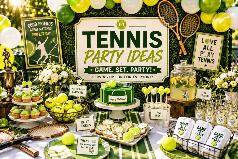 15 Amazing Tennis Party Ideas for a Stylish Game-Day Celebration