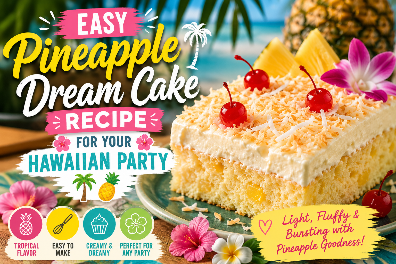 Tropical pineapple dream cake recipe