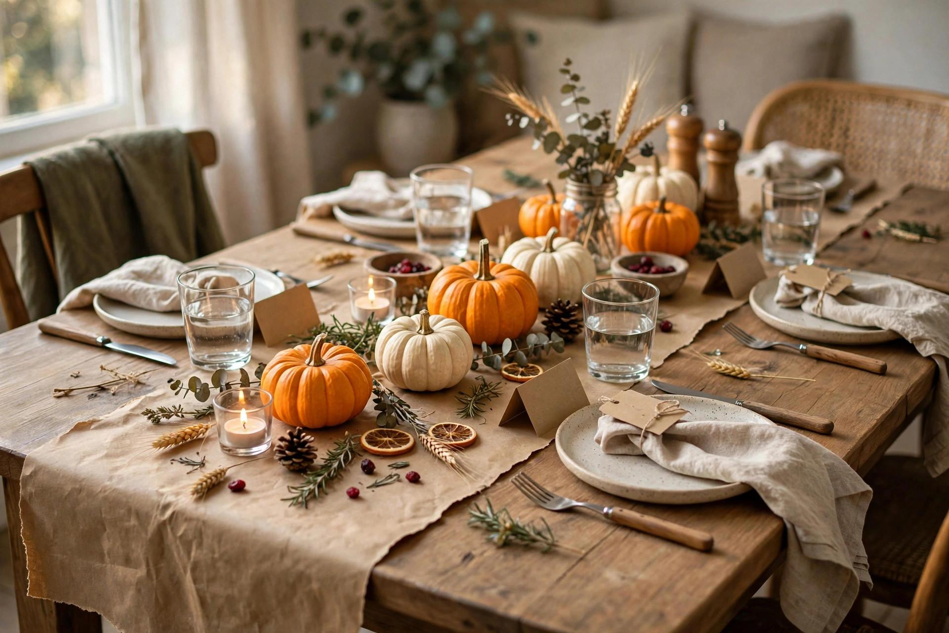 Budget Friendsgiving Table Decorations idea 2