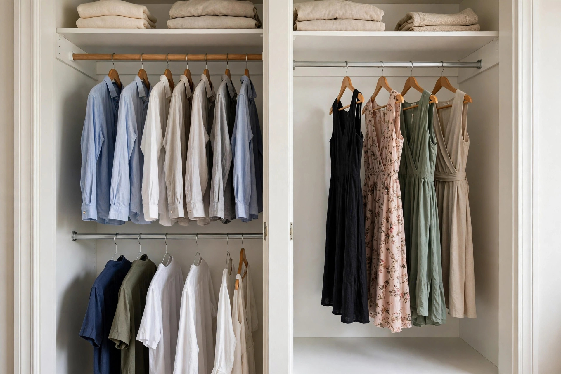 Couples Sharing One Small Closet idea 1