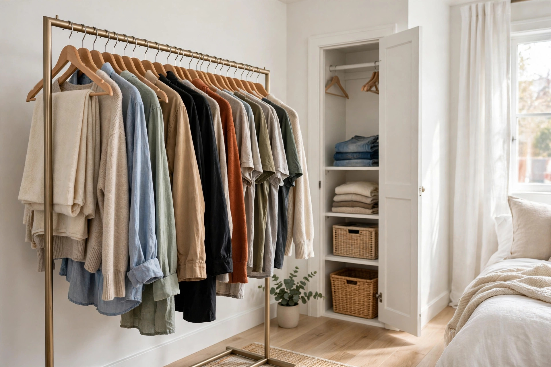 Couples Sharing One Small Closet idea 2