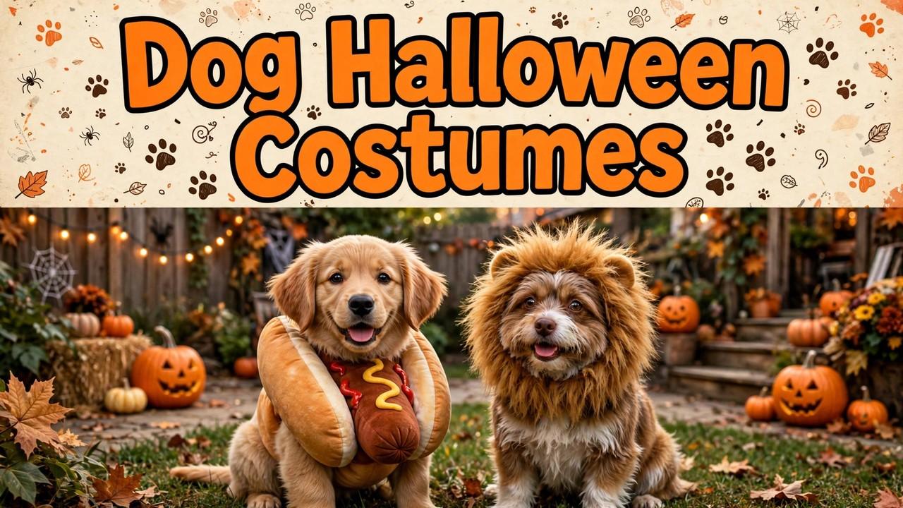 Small dog wearing a felt lion-mane vest costume built over its regular harness, leash clipped normally