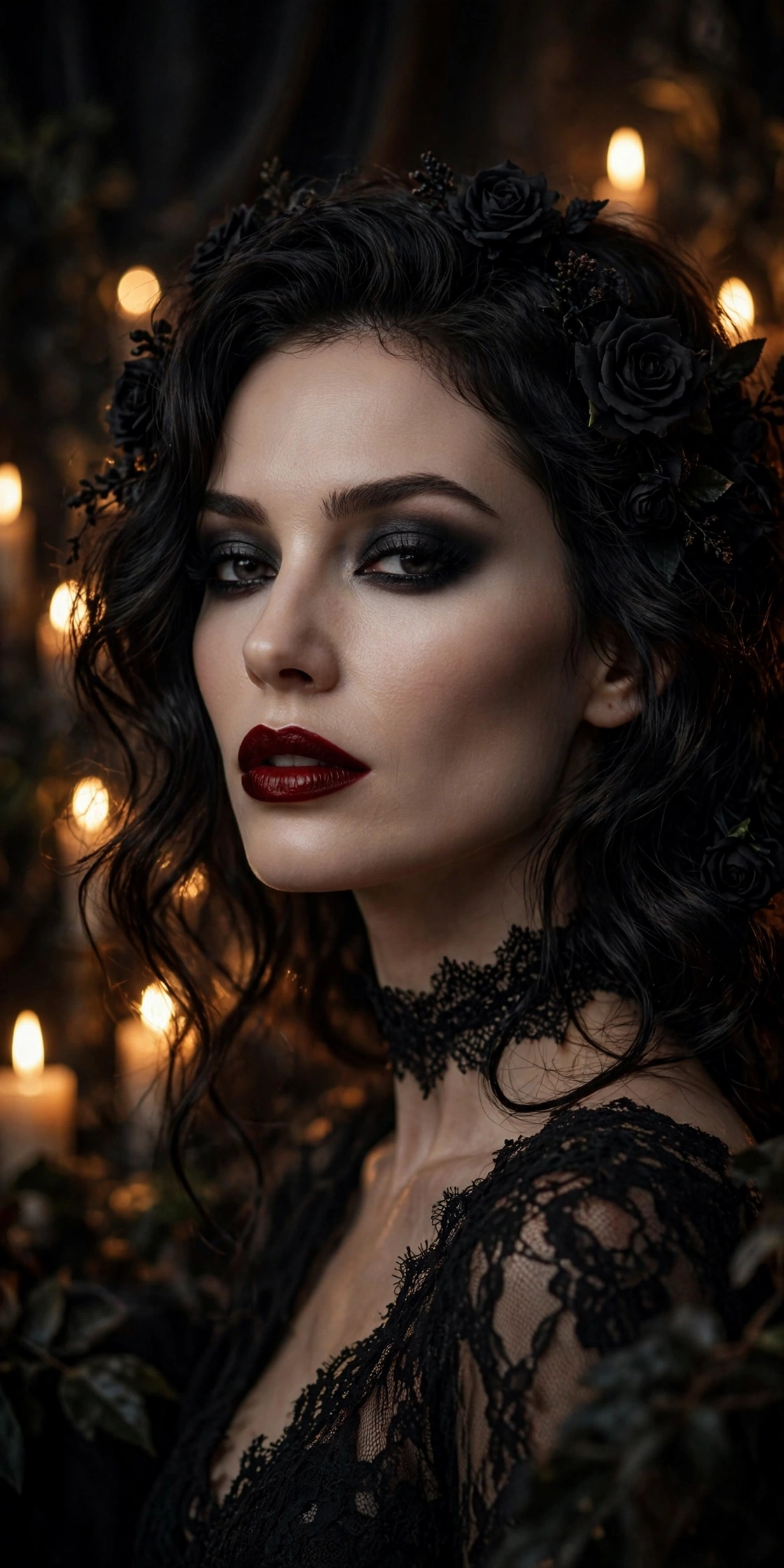 Gothic Glam Halloween Makeup