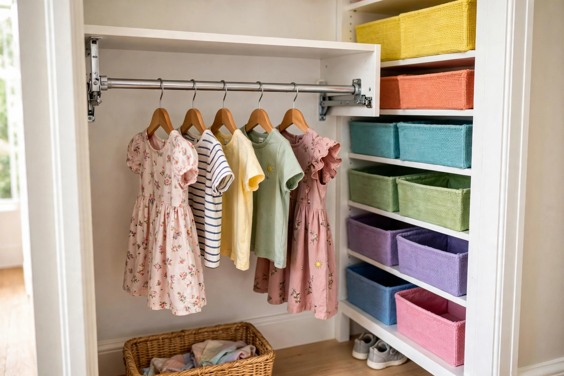 Kids Small Closet Organization idea 3