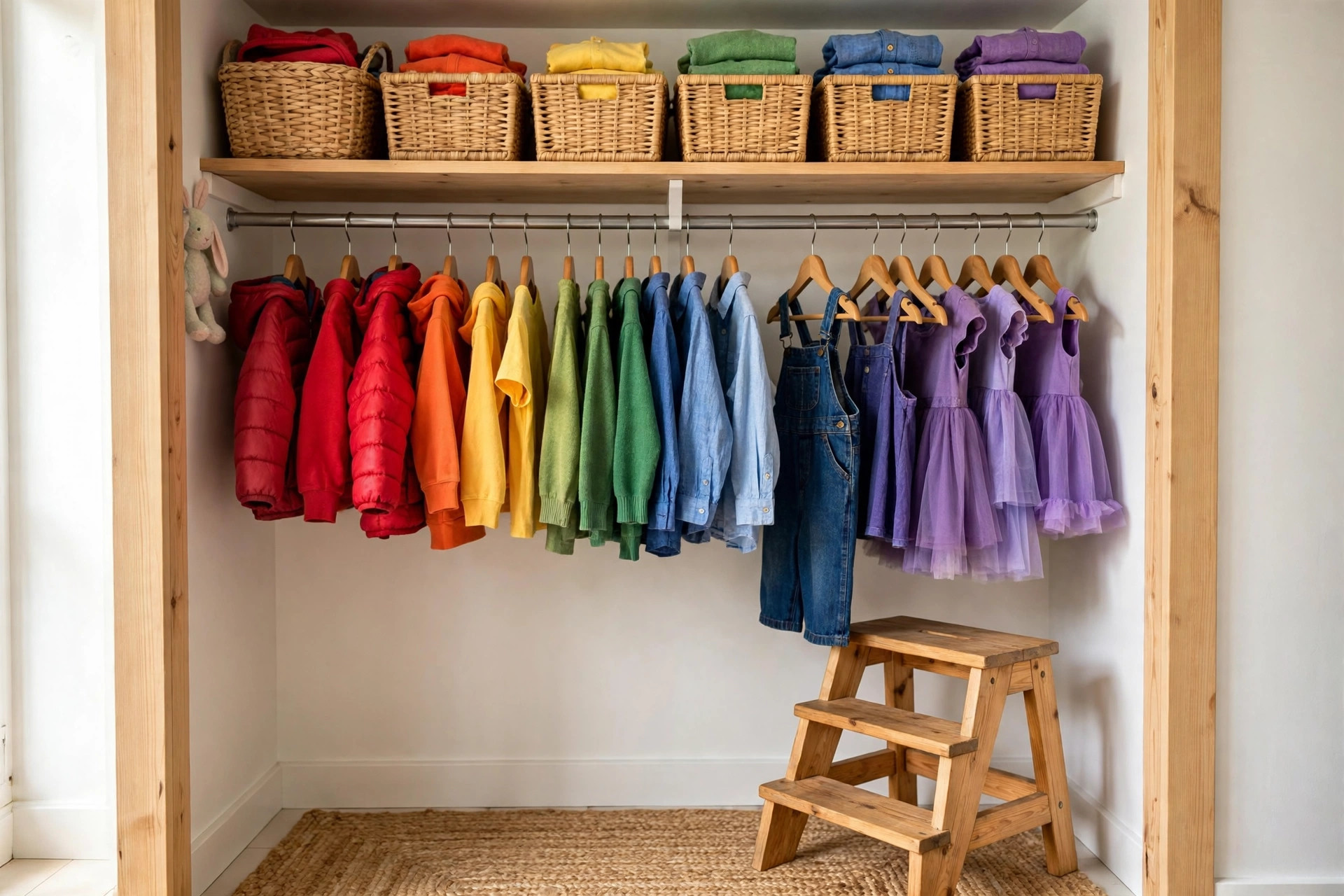 Kids Small Closet Organization idea 6