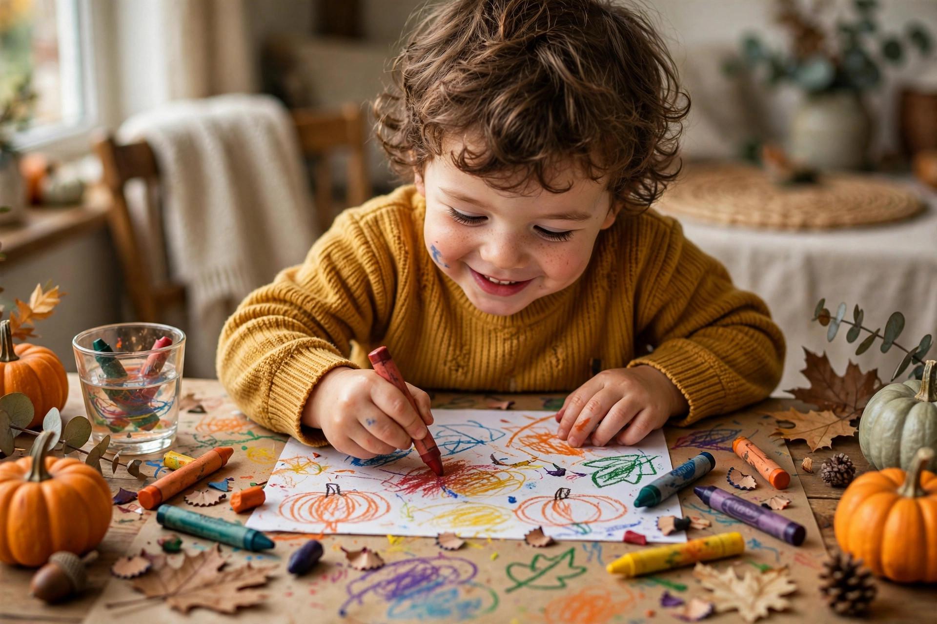 Low Mess Thanksgiving Kids Table Craft P idea 3