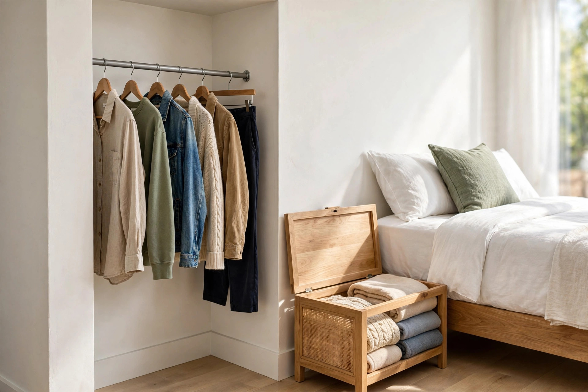 No Closet Bedroom Wardrobe Ideas Renters idea 5