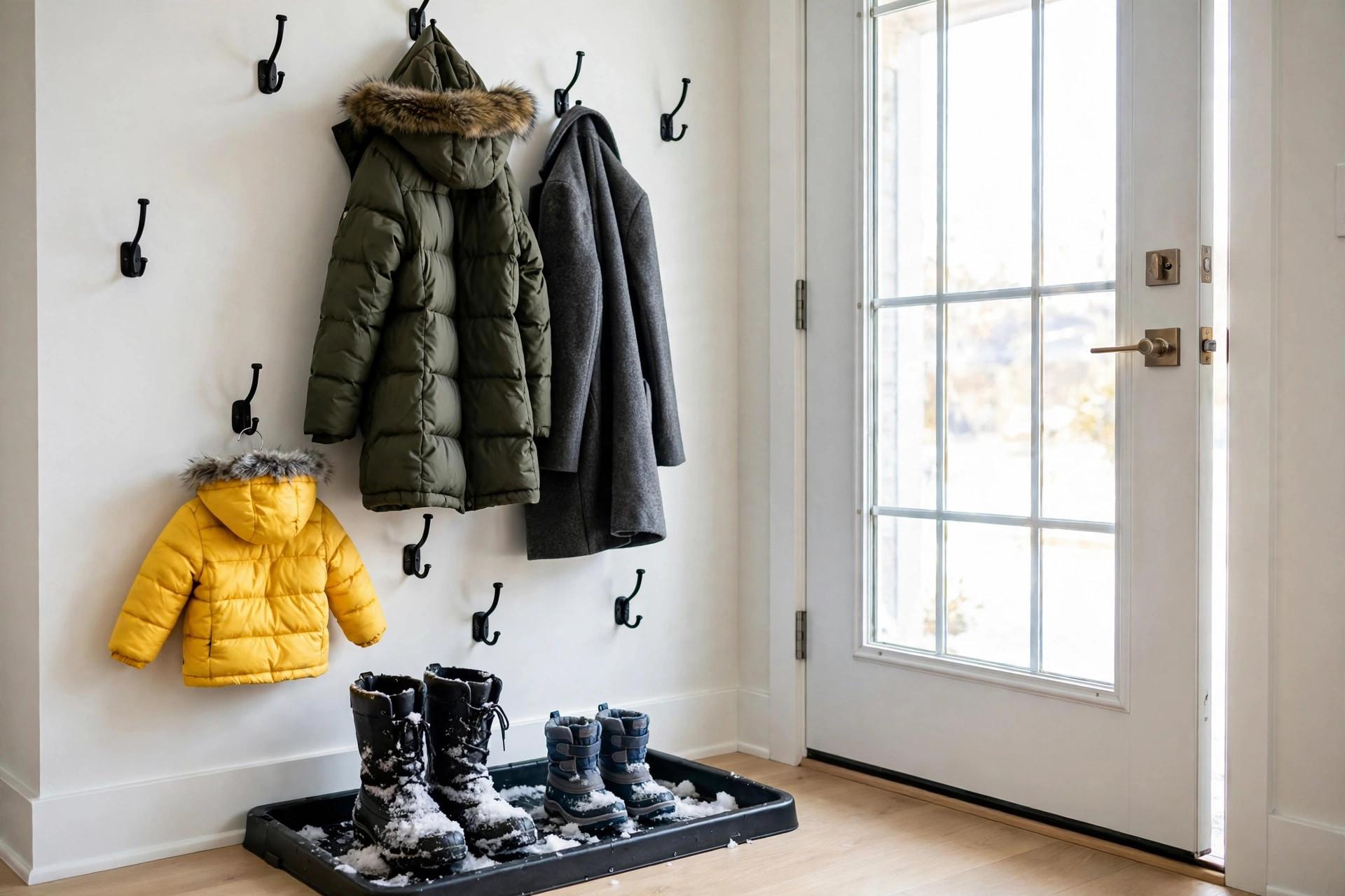 No Foyer Entryway Coat Storage idea 3