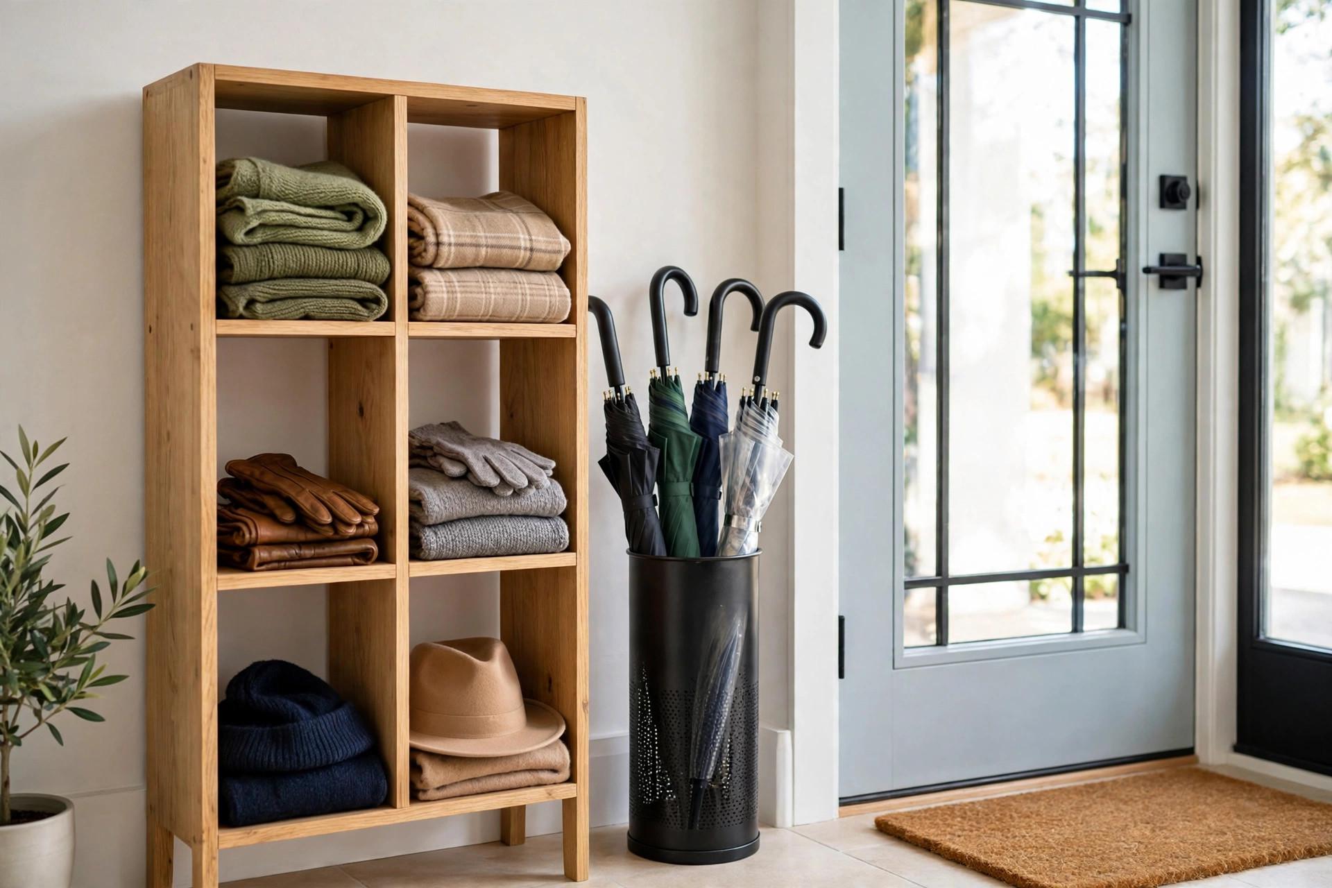No Foyer Entryway Coat Storage idea 4