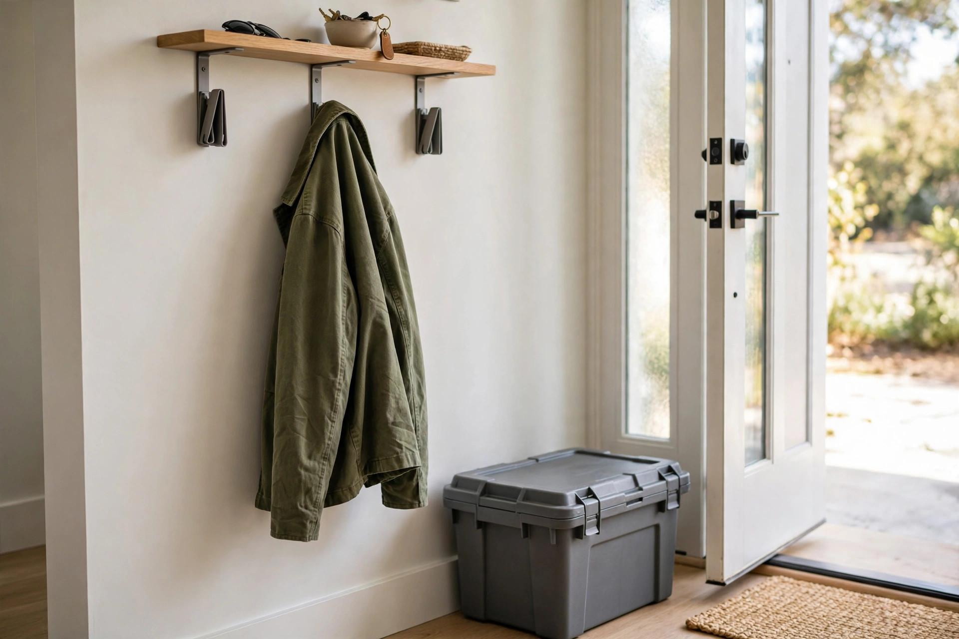 No Foyer Entryway Coat Storage idea 5