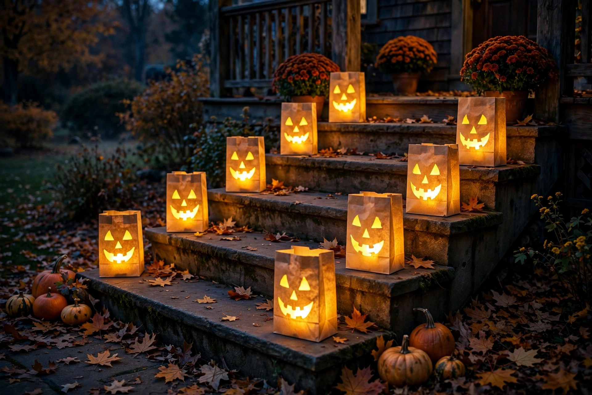 Paper Bag Luminaries Halloween Led idea 3