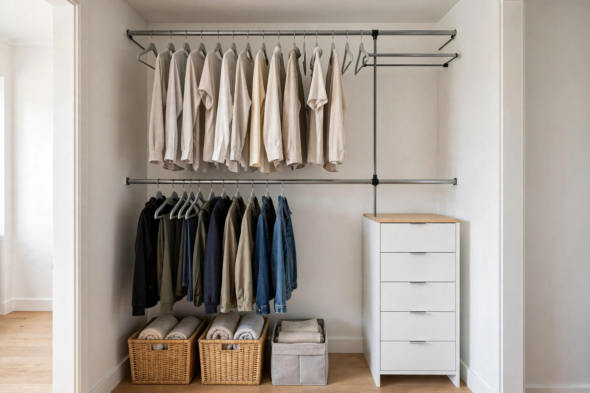 Renter Friendly Closet Organization No D idea 5