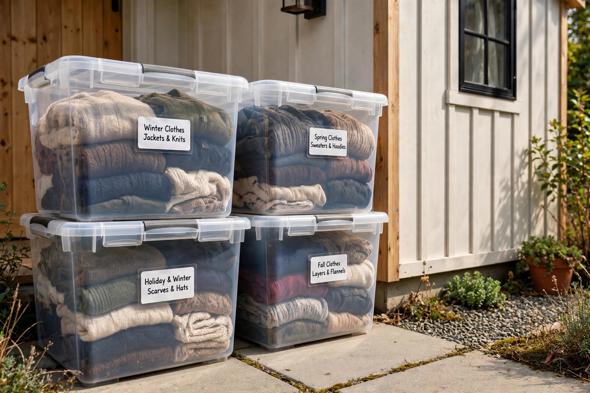 Tiny house wardrobe storage idea 6