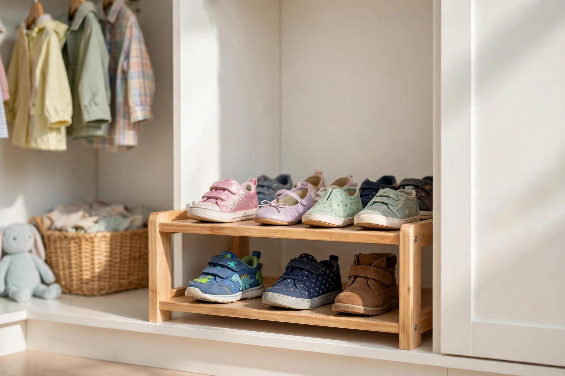 Kids closet organization idea 1