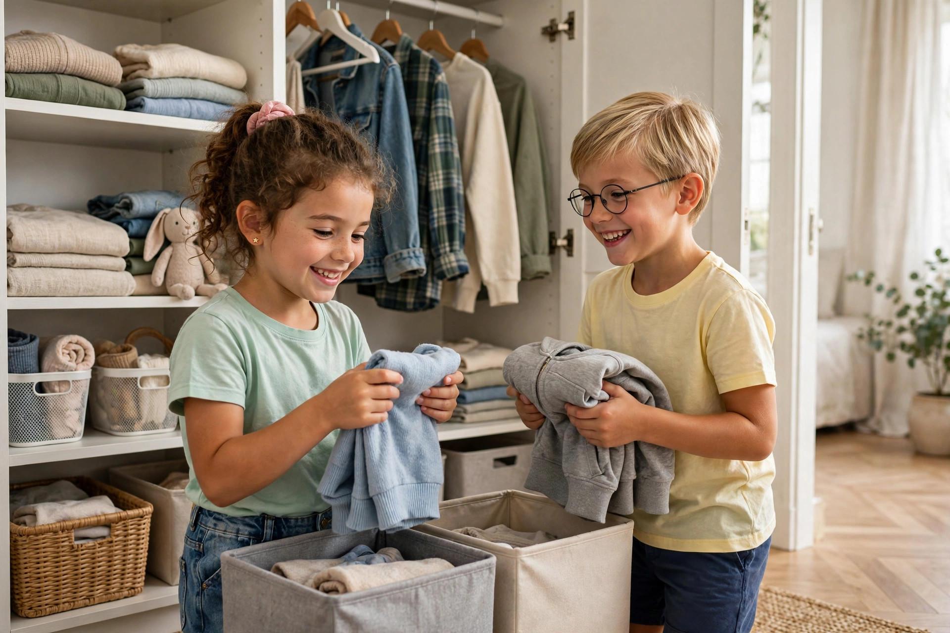 Kids closet organization idea 4