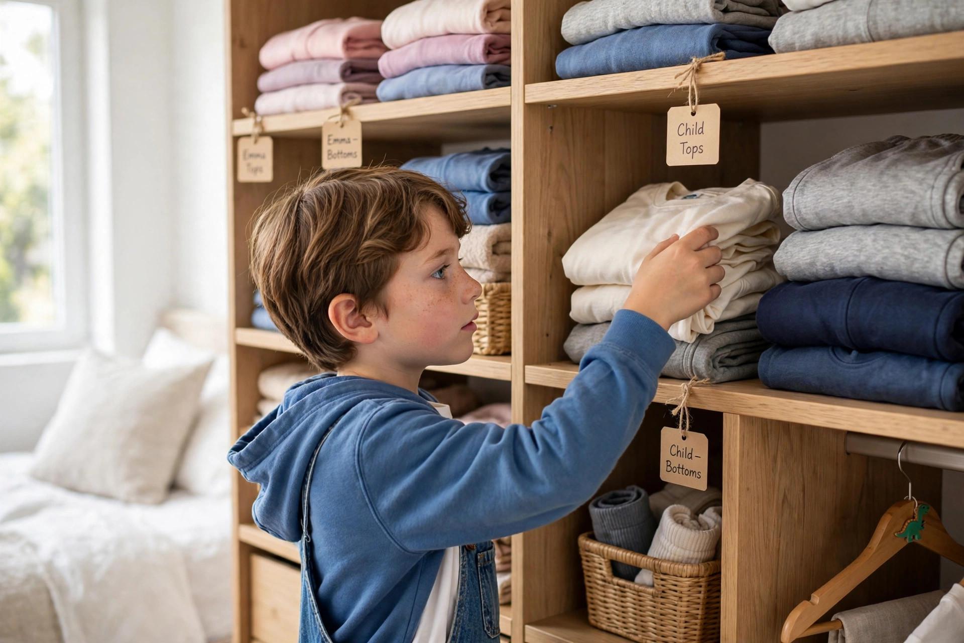 Kids closet organization idea 5
