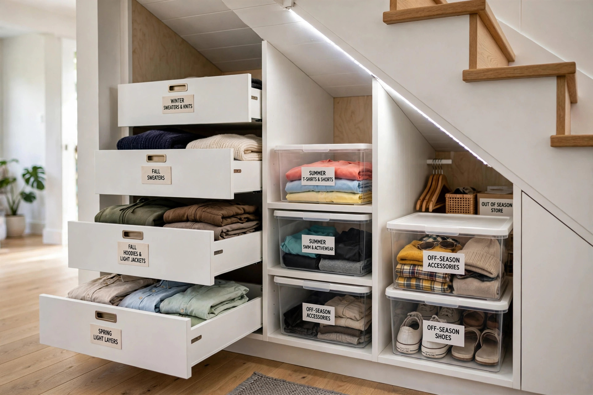 Under Stairs Closet Wardrobe Conversion idea 3