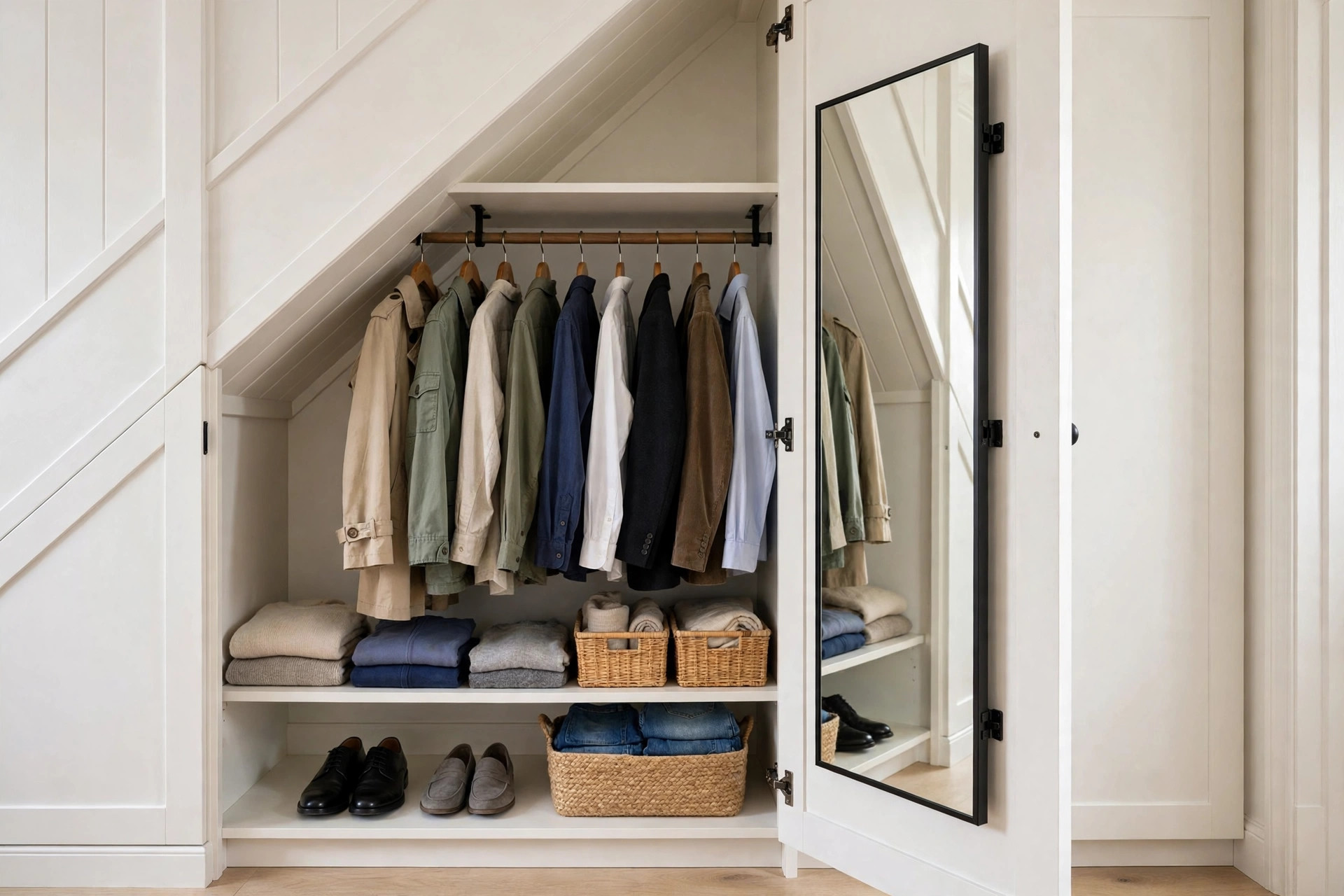 Under Stairs Closet Wardrobe Conversion idea 6