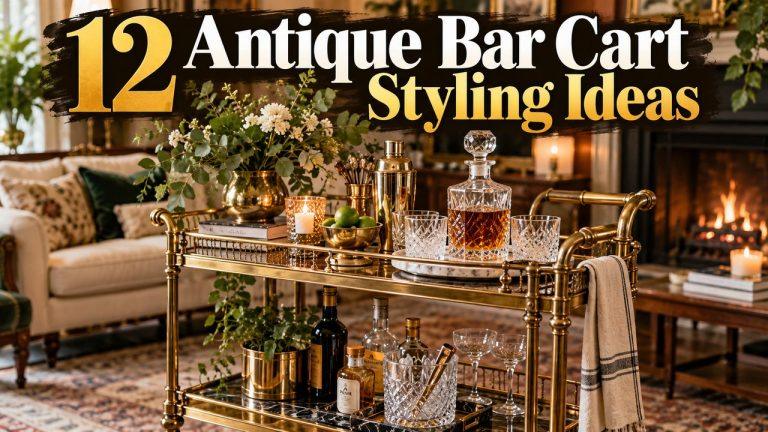 12 antique bar cart styling ideas for a timeless, glamorous home
