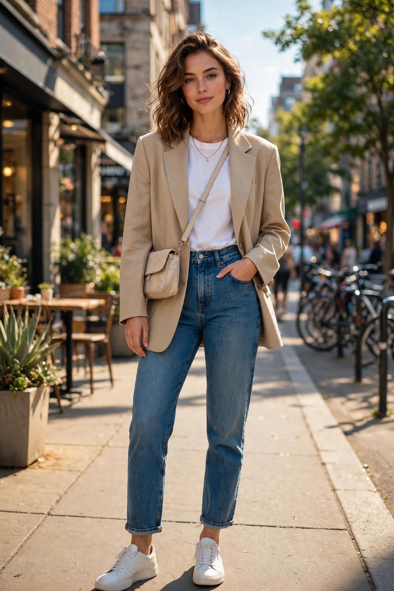 Oversized blazer outfit idea 1