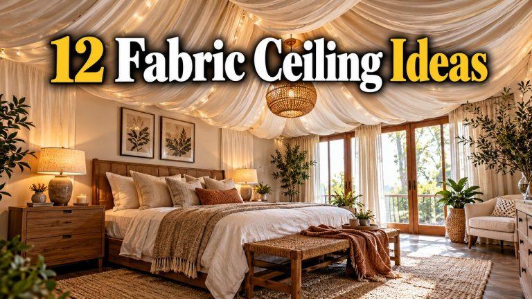 12 fabric ceiling ideas for dreamy bedrooms and living rooms