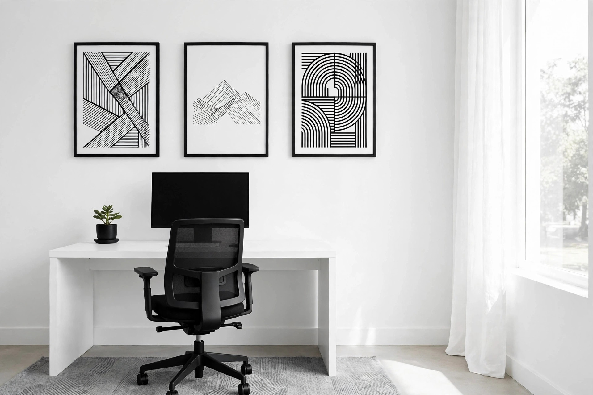 Minimalist Study Room idea 10