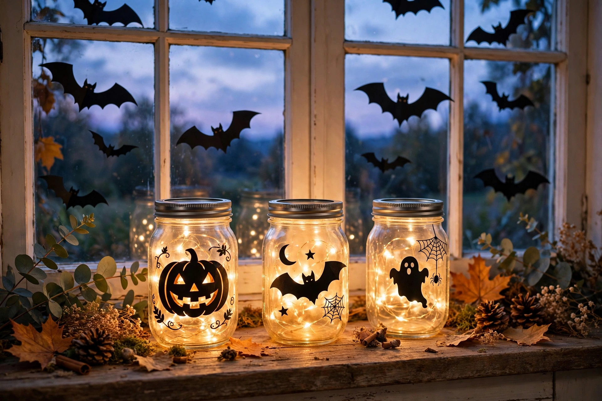 Spooky jar decor idea 1