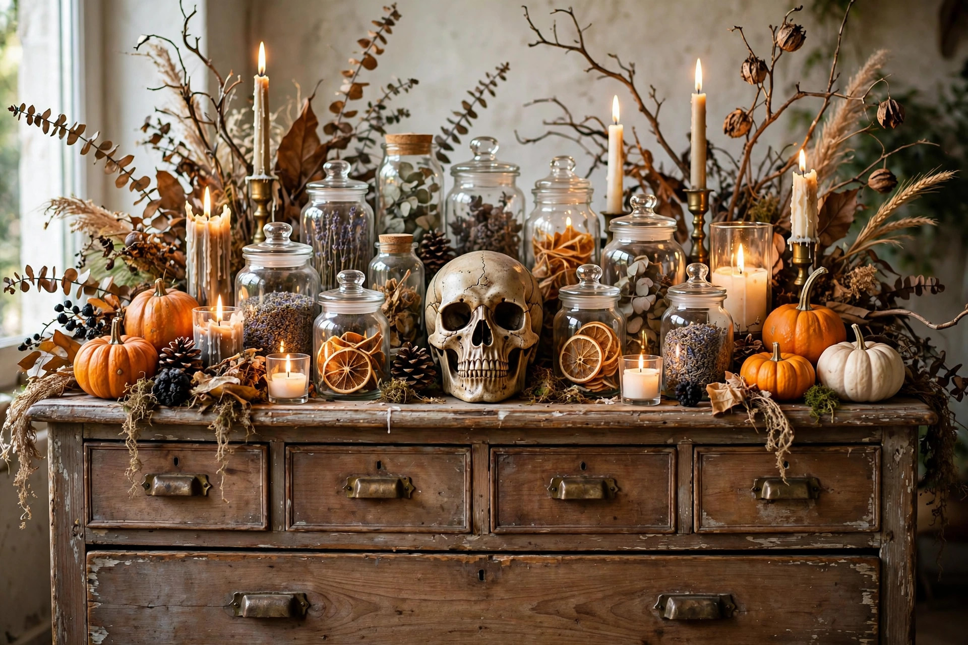 Spooky jar decor idea 9