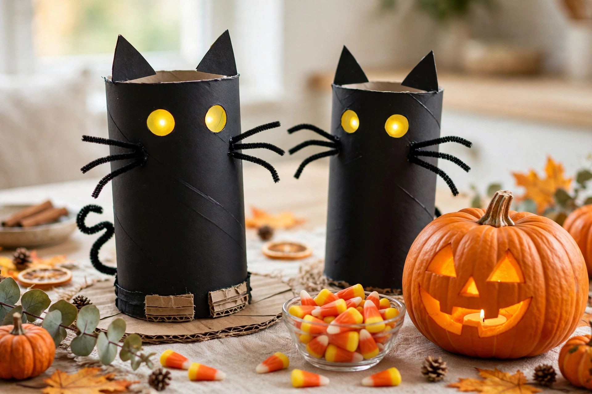 Toilet paper Halloween craft idea 6