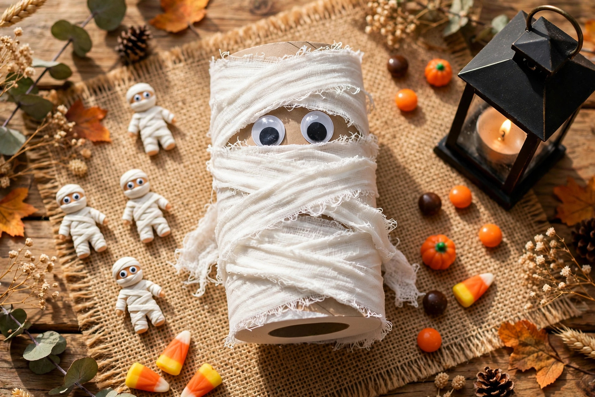Toilet paper Halloween craft idea 7